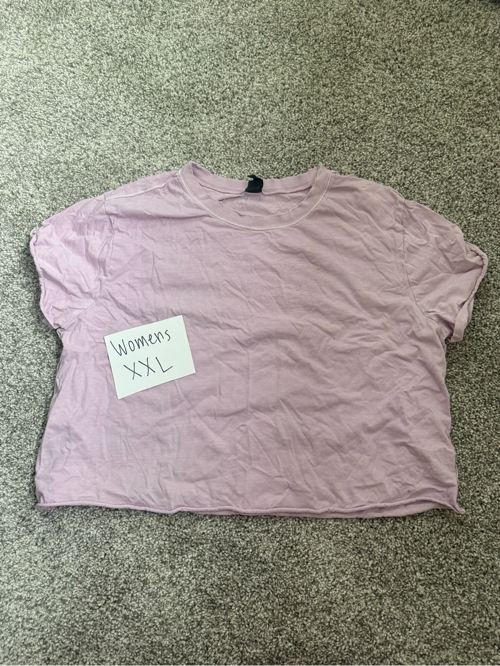 a new day Lavender Cropped Short Sleeve Tee